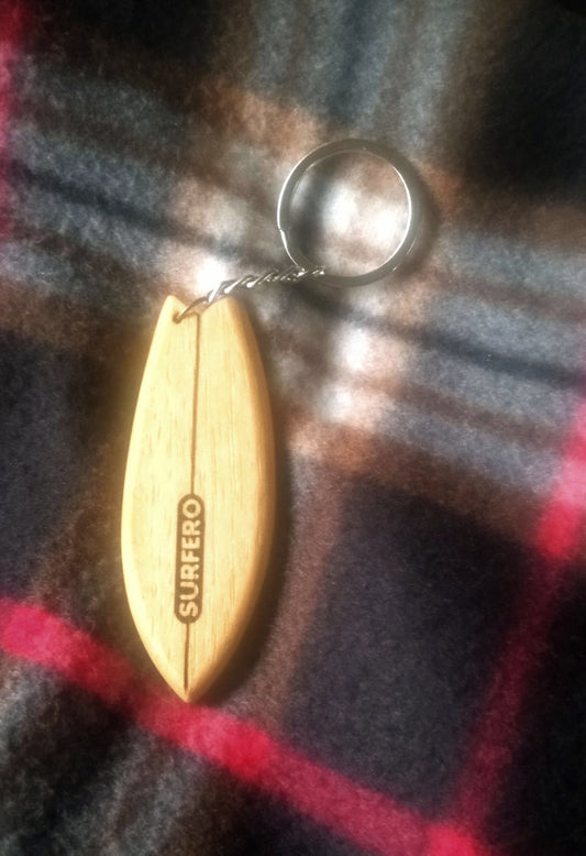 Fish Keychain Wooden Surfboard - Handmade Gift Italy